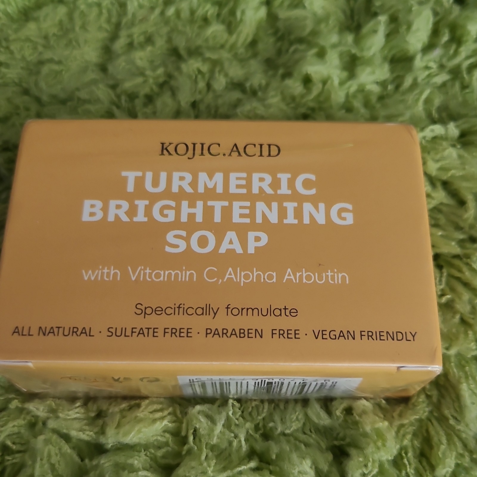 Kojic Acid Turmeric Brightening Soap Vitamin C Alpha Arbutin Vegan 3.5 oz