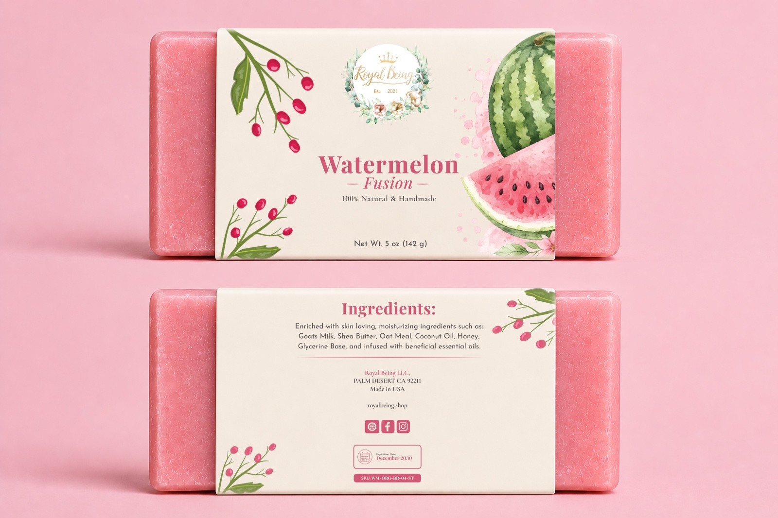 Watermelon Fusion Herbal Soap