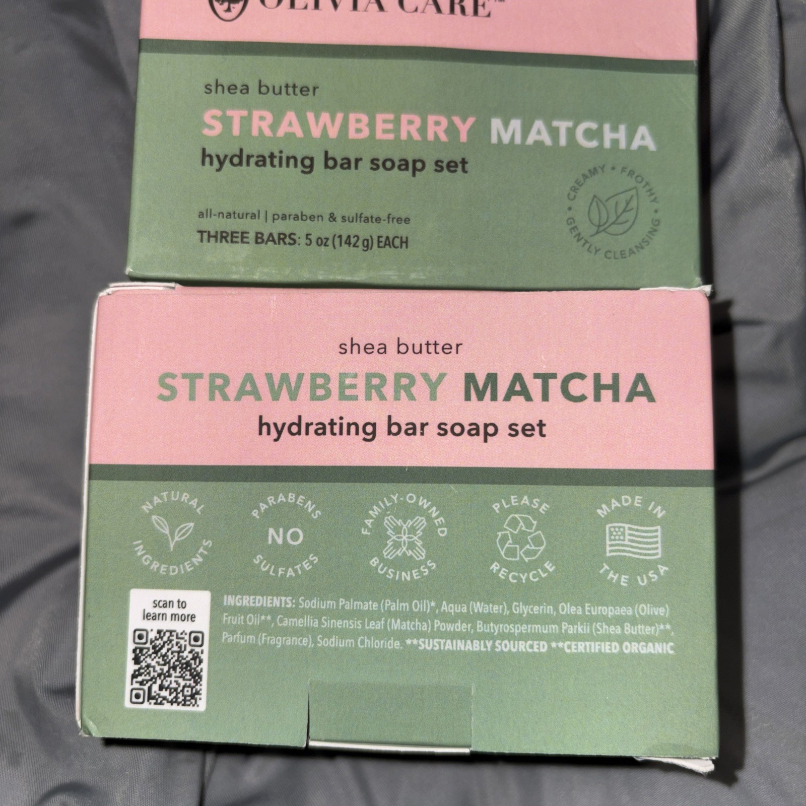 🍓STRAWBERRY 🍓 – Olivia Care Natural Bar Soap Set 2 Bars- in TIN 5oz NIB