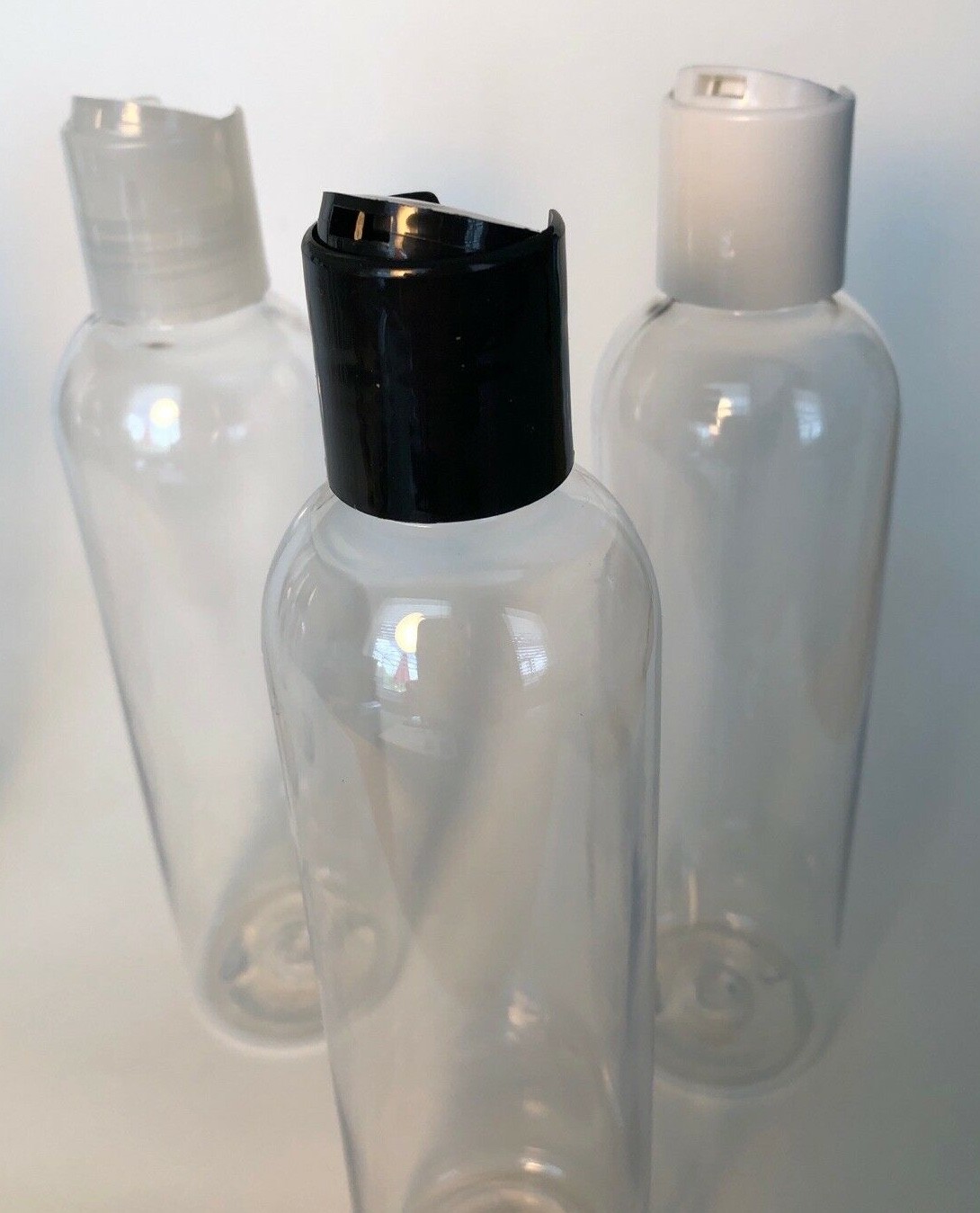 4 oz PET Plastic BPA Free 20/410 Clear Round Bullet 48 Bottles & caps CLEARANCE