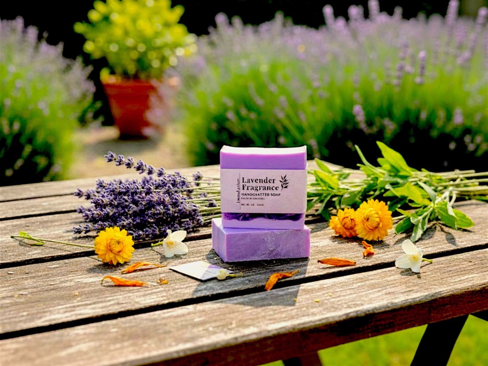 LumaLather Lavender Handmade Soap Bar – Relaxing Moisturizing Artisan Bath Soap