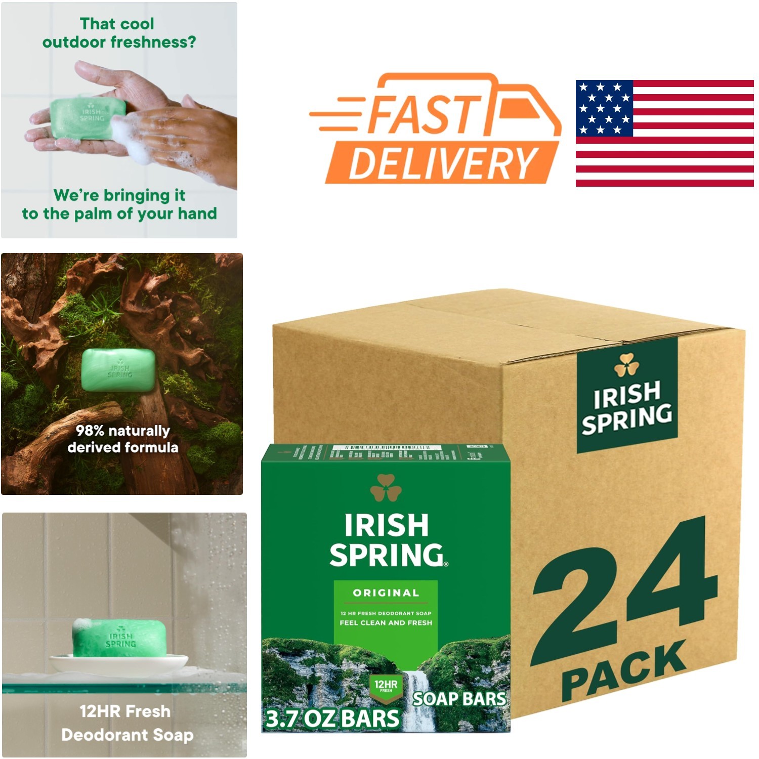 Men’s Soap Bars 3.7 Ounce Clean Scent Recyclable Carton 8 Count