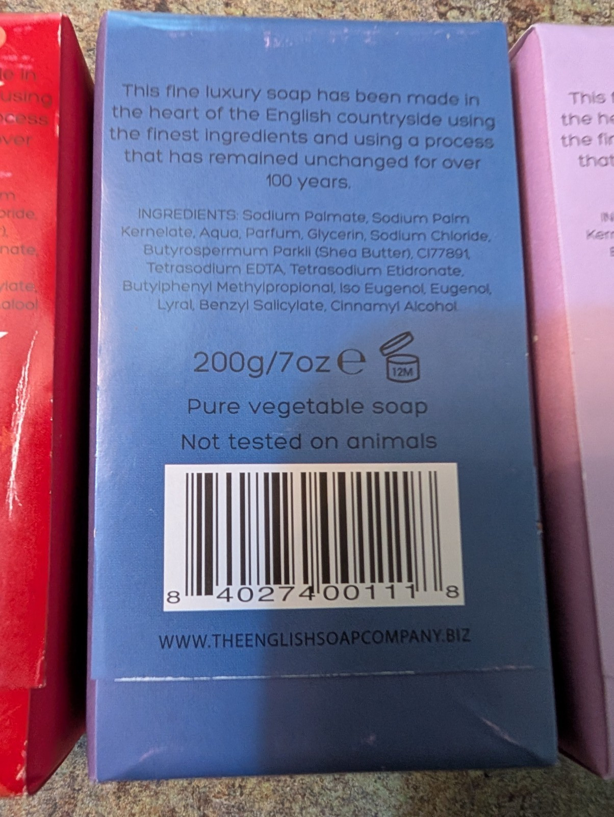 3pc Bath Bar Soap The English Soap England Sealed NEW 7oz 200g Each