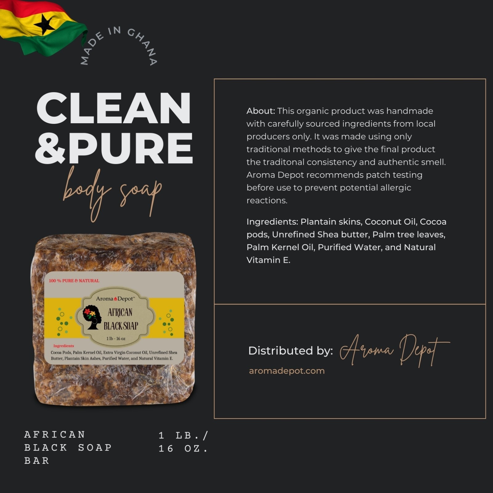 Raw African Black Soap Fresh Premium Quality Unrefined From Ghana Wholesale Bulk