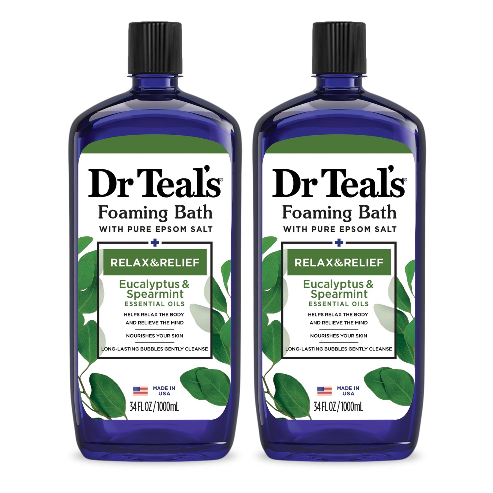 Dr Teal’s Foaming Bath with Pure Epsom Salt, Relax & Relief with Eucalyptus &…