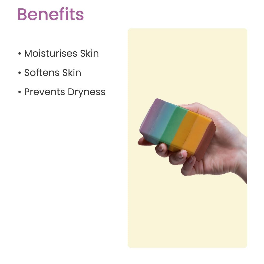Earth Rhythm Rainbow Goat Milk Soap, 100g