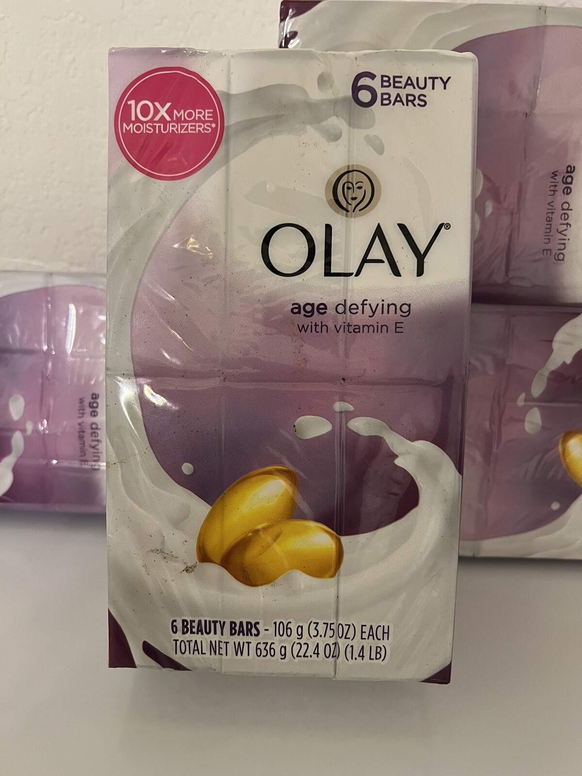 OLAY AGE DEFYING ORIGINAL DISCONTINUED VITAMIN E MOISTURIZING BEAUTY BAR SOAPS