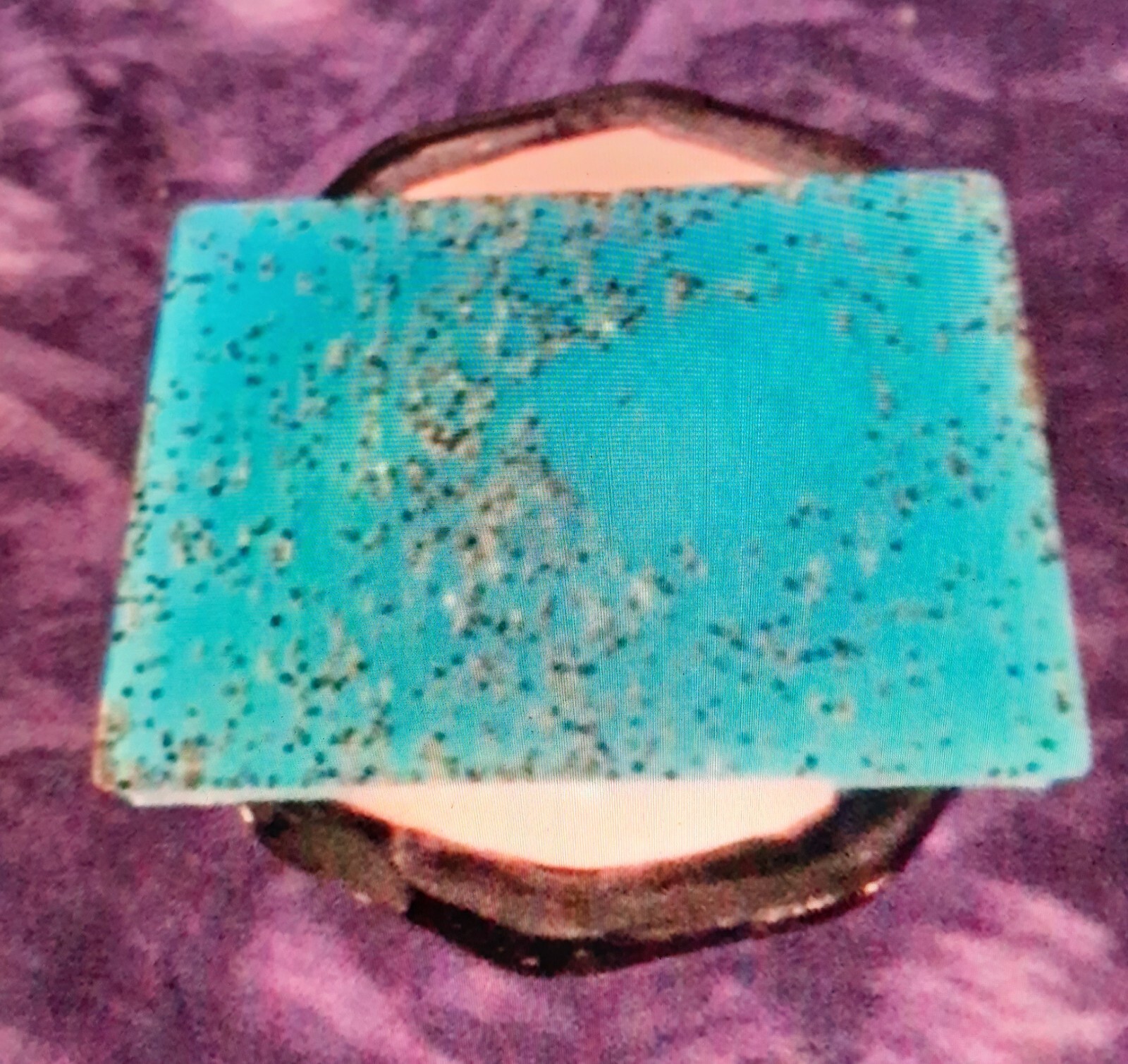 Eva’s Whipped Creations Mr.M Blue Bar soap helps with psoriasis with poppy seeds