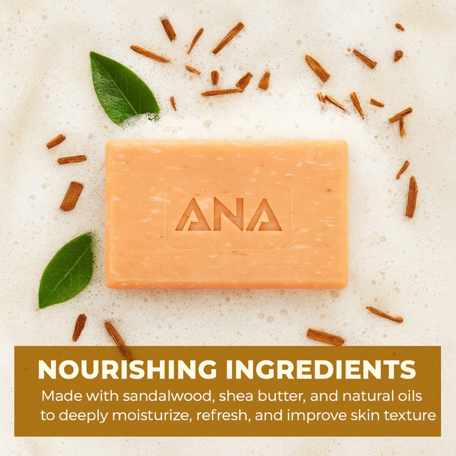 100% Natural Ingredients Handmade Sandal Soap for Body and Face Wash Daily Use
