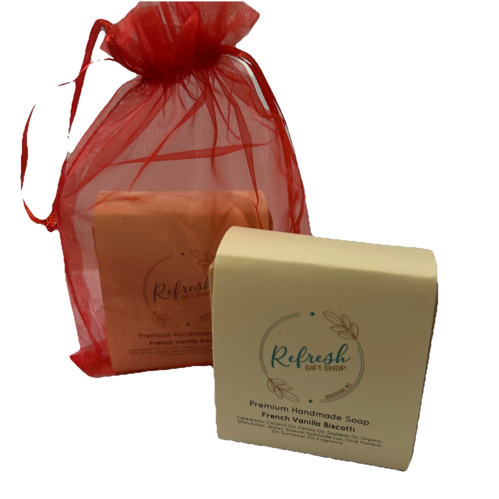 Set Of 2 Hand Made Soaps- New- French Vanilla Biscotti Scent- Natural- Skincare
