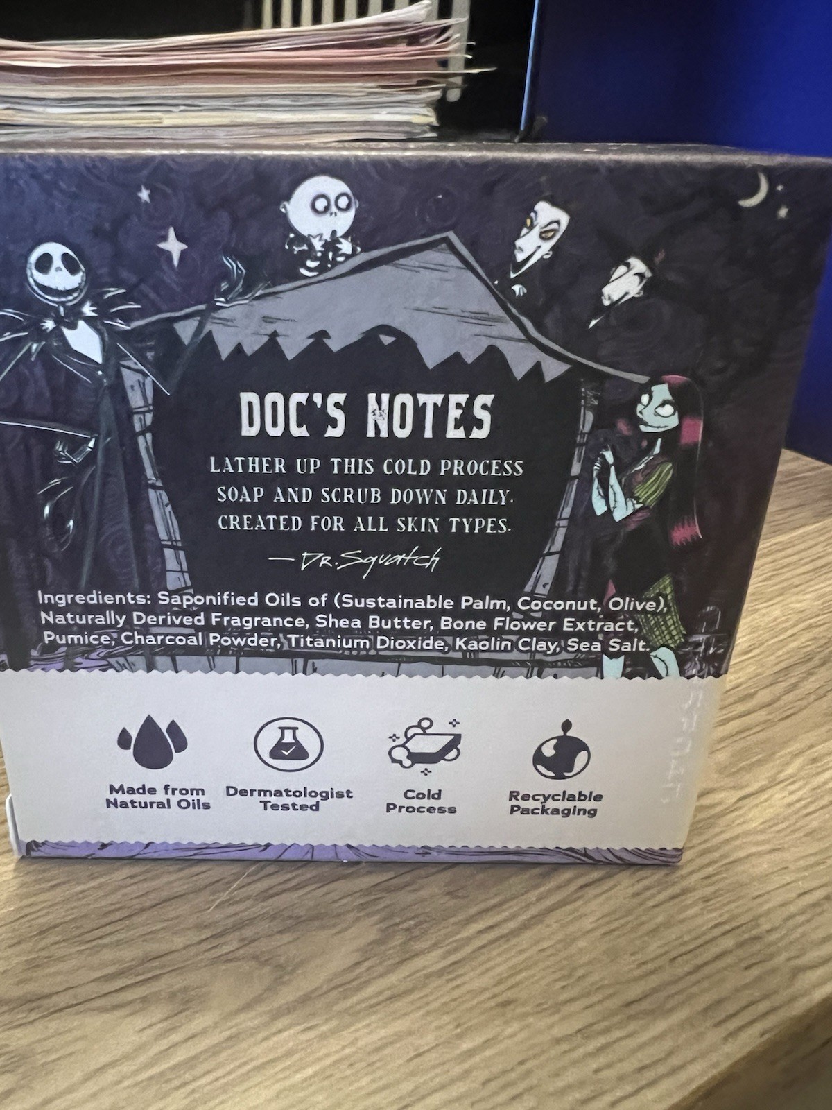 Dr Squatch Disney Tim Burton Nightmare Before Christmas Jack Skellington Scrub
