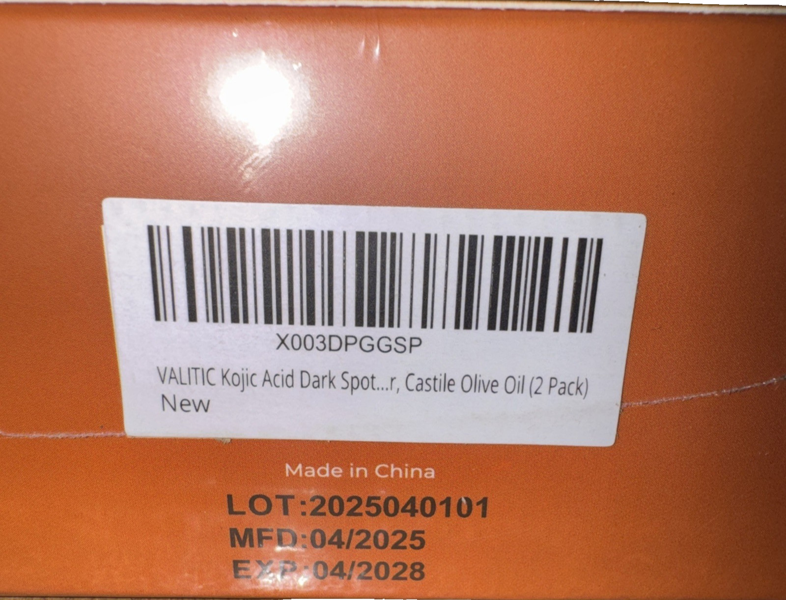 Lot Of 2 VALITIC Kojic Acid Dark Spot Remover Soap Bars Vitamin C Retinol Collag