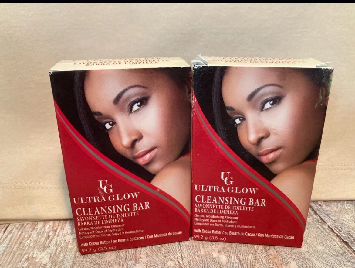 2 Ultra Glow Cleansing Bar Gentle Moisturizing Cleanser Soap 3.5 oz