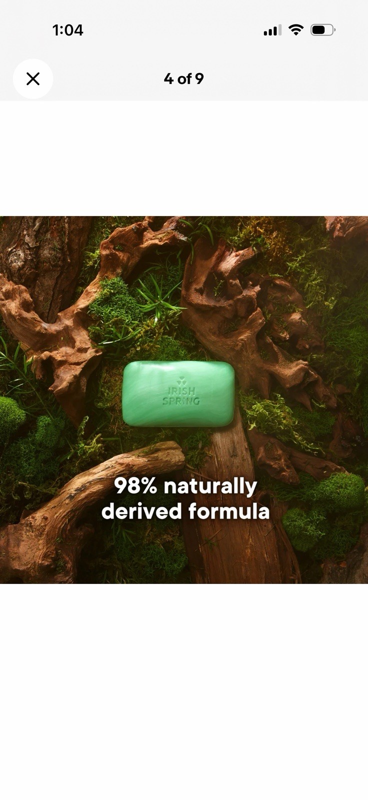 Irish Spring Original 12 HR Fresh Deodorant Soap Bar for Men, 3.7 oz