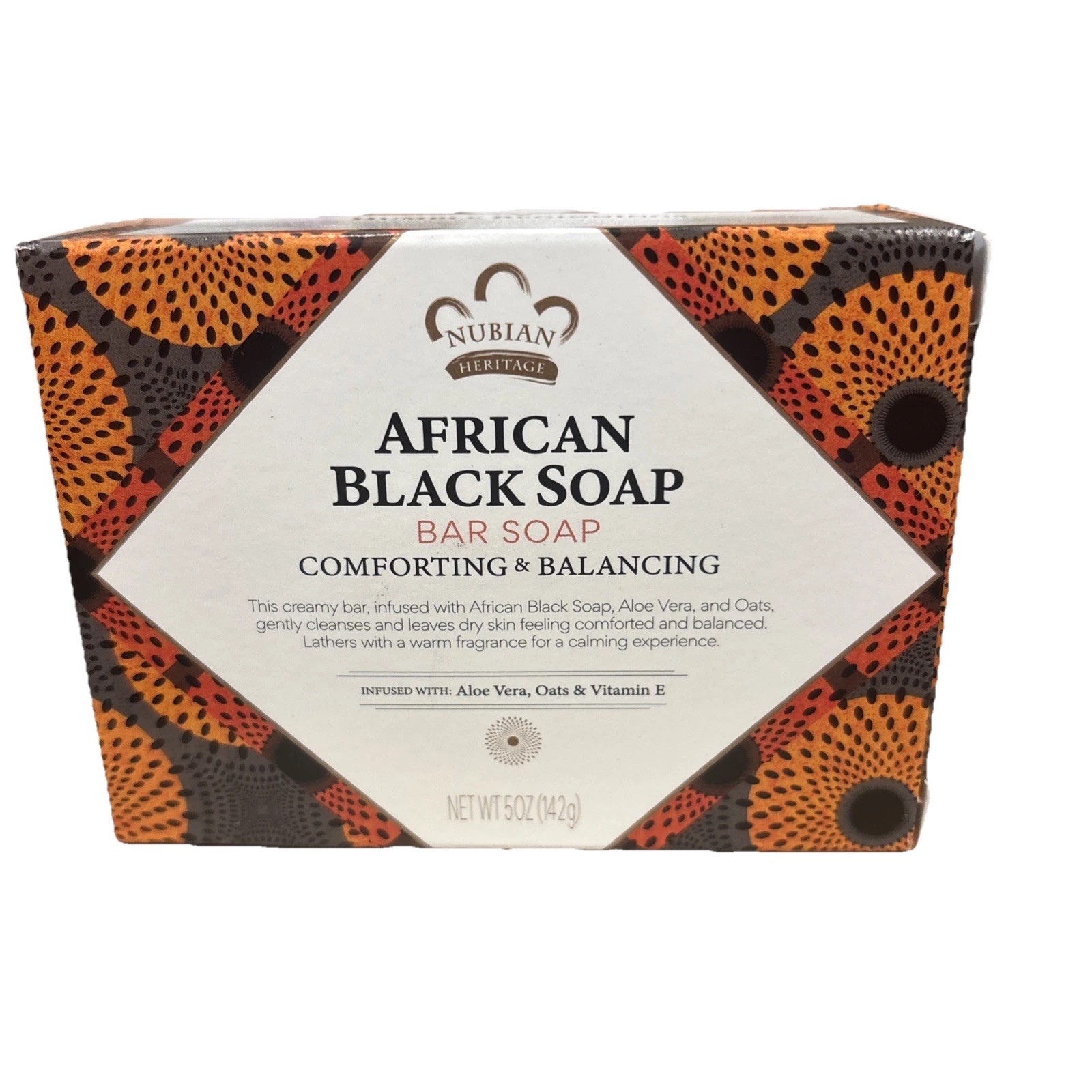 Nubian Heritage – Detoxifying & Balancing African Black Soap Bar – 5 oz.