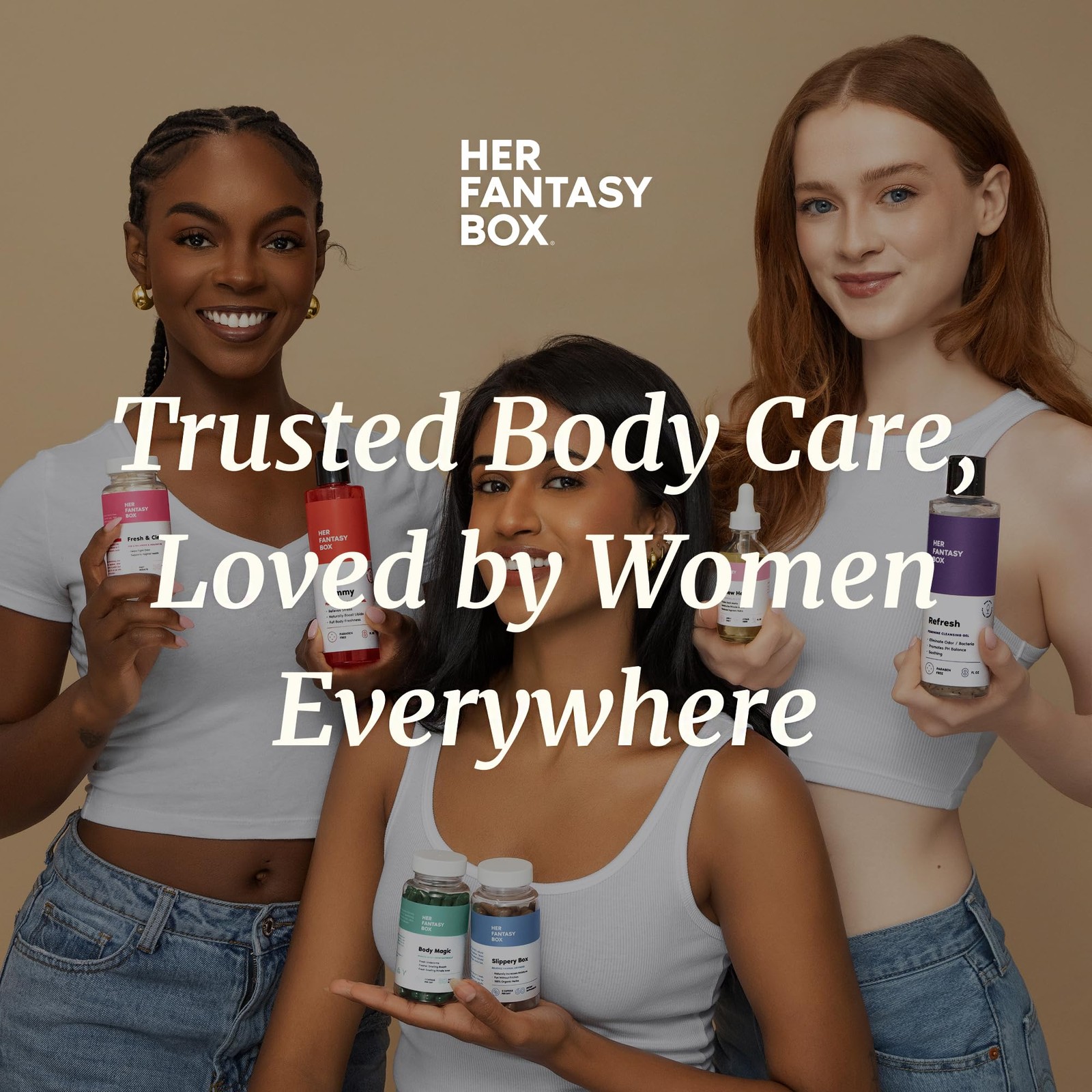 Her Fantasy Box Yummy | Body Wash – Indulgent, 8 Fl Oz (Pack of 1), Red