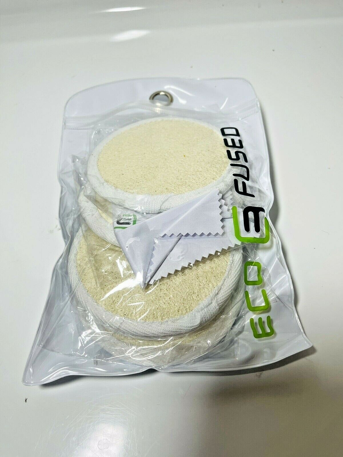 Lot of 5 3 inch Loofah Buff Pads by Eco Fused New in Package