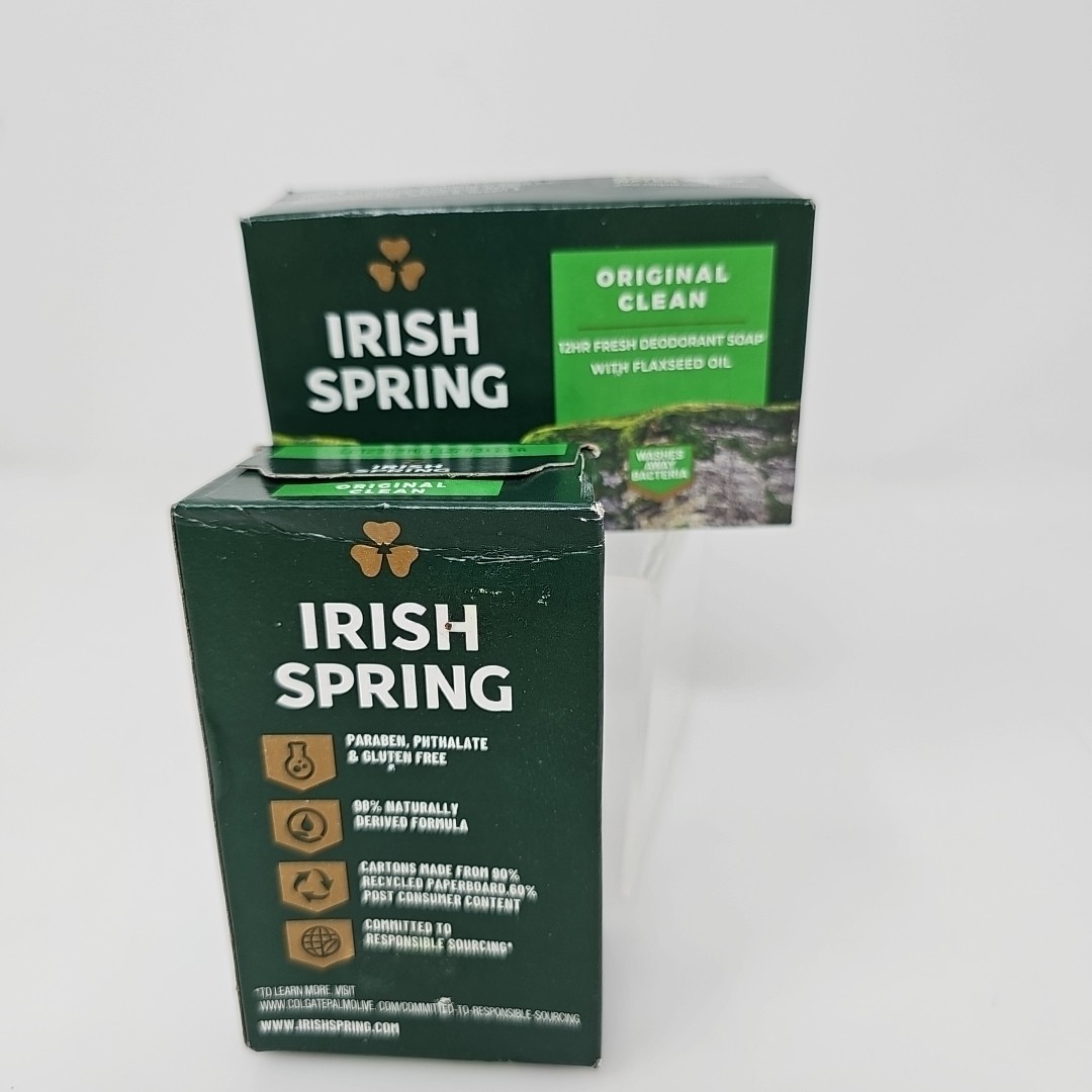 Irish Spring Bar Soap Original Clean Bar Soap Paraben Phthalate Free 2 Bars