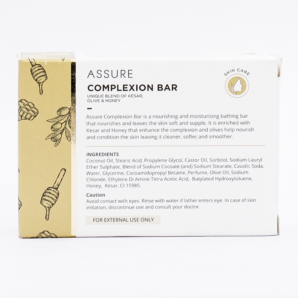 ASSURE COMPLEXION BAR UNIQUE BLEND OF KESAR, OLIVE & HONEY (4x 75 g)