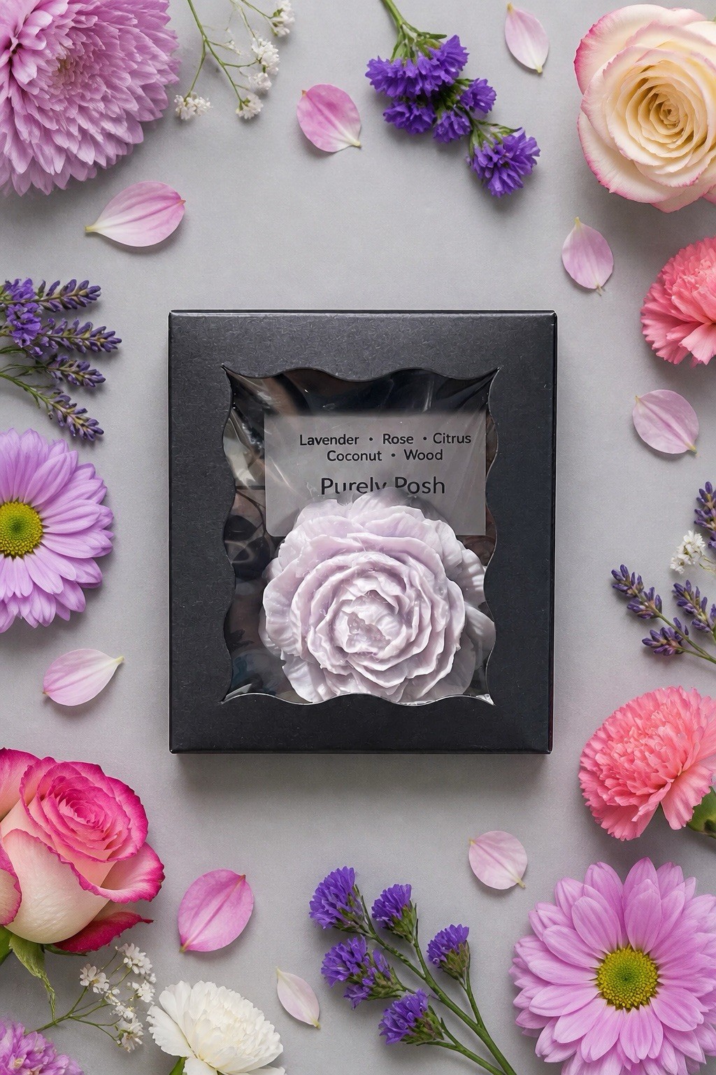 Purely Posh Sunset Bloom Goat Milk Soap Set – Handcrafted Alaskan Peony Soap
