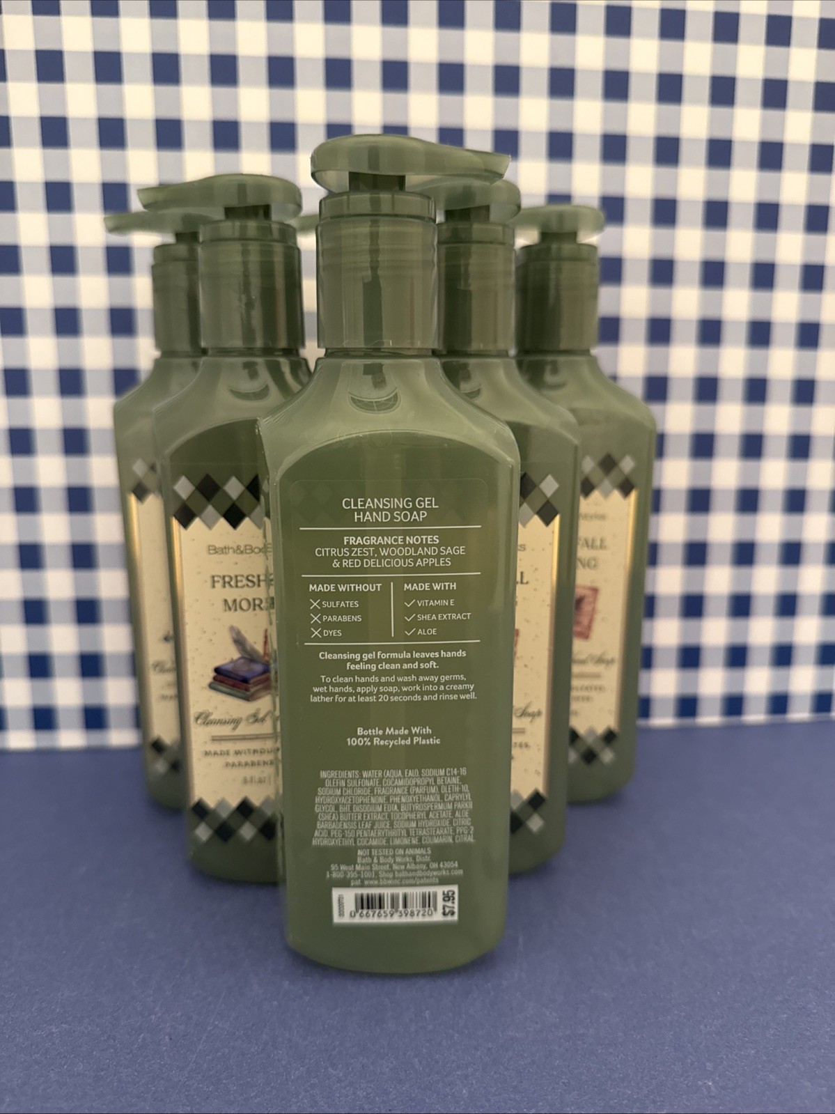 6X ~ Bath Body Works ~ FRESH FALL MORNING ~ Cleansing Gel Hand Soap