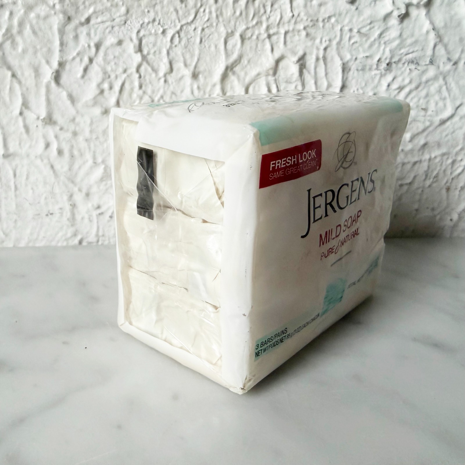Jergens Mild Soap Pure & Natural Soap Package of 3 Bars 3 oz Each New Old Stock