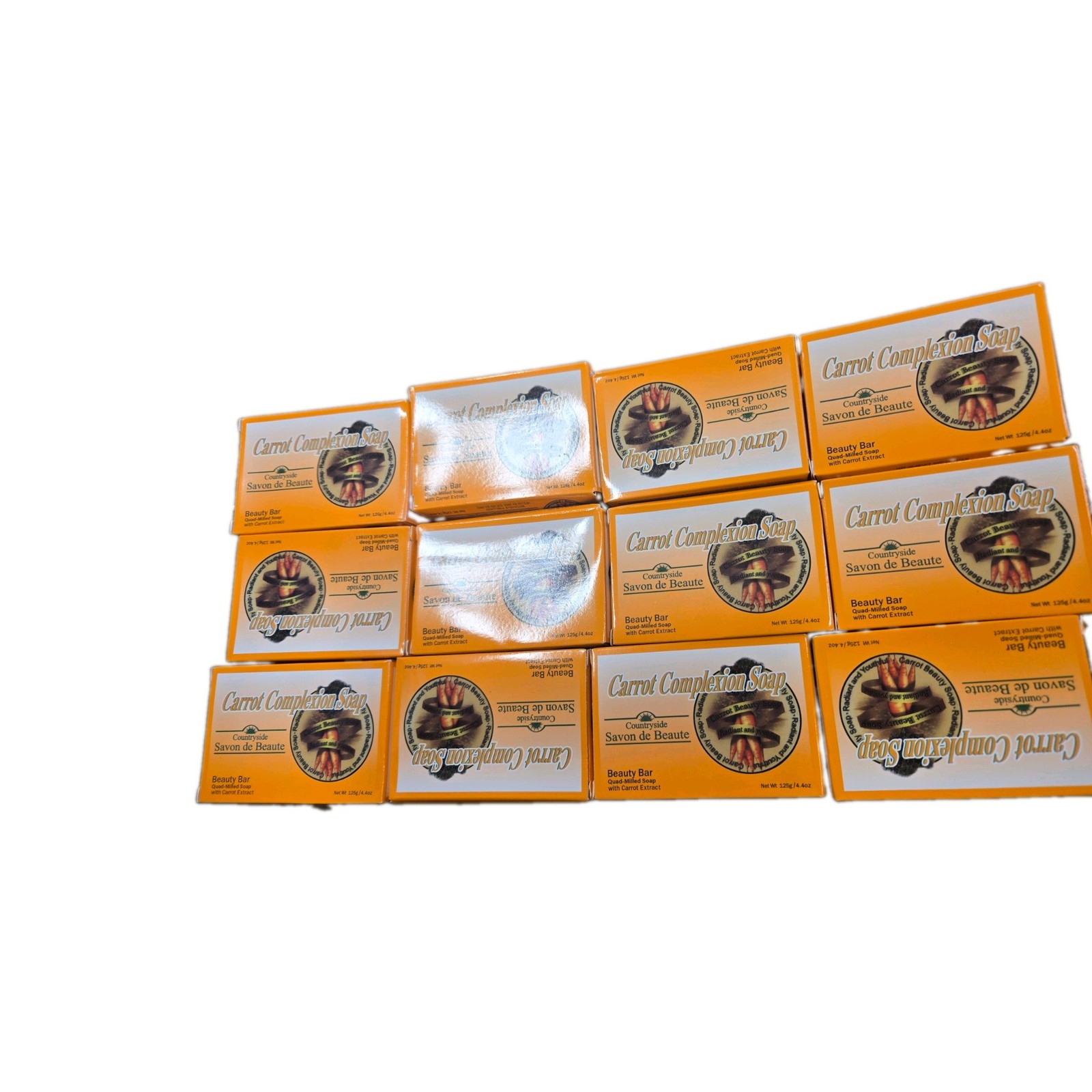 Carrot Complexion Soap Beauty Bar with Carrot Extract 4.4 oz for Body & Face