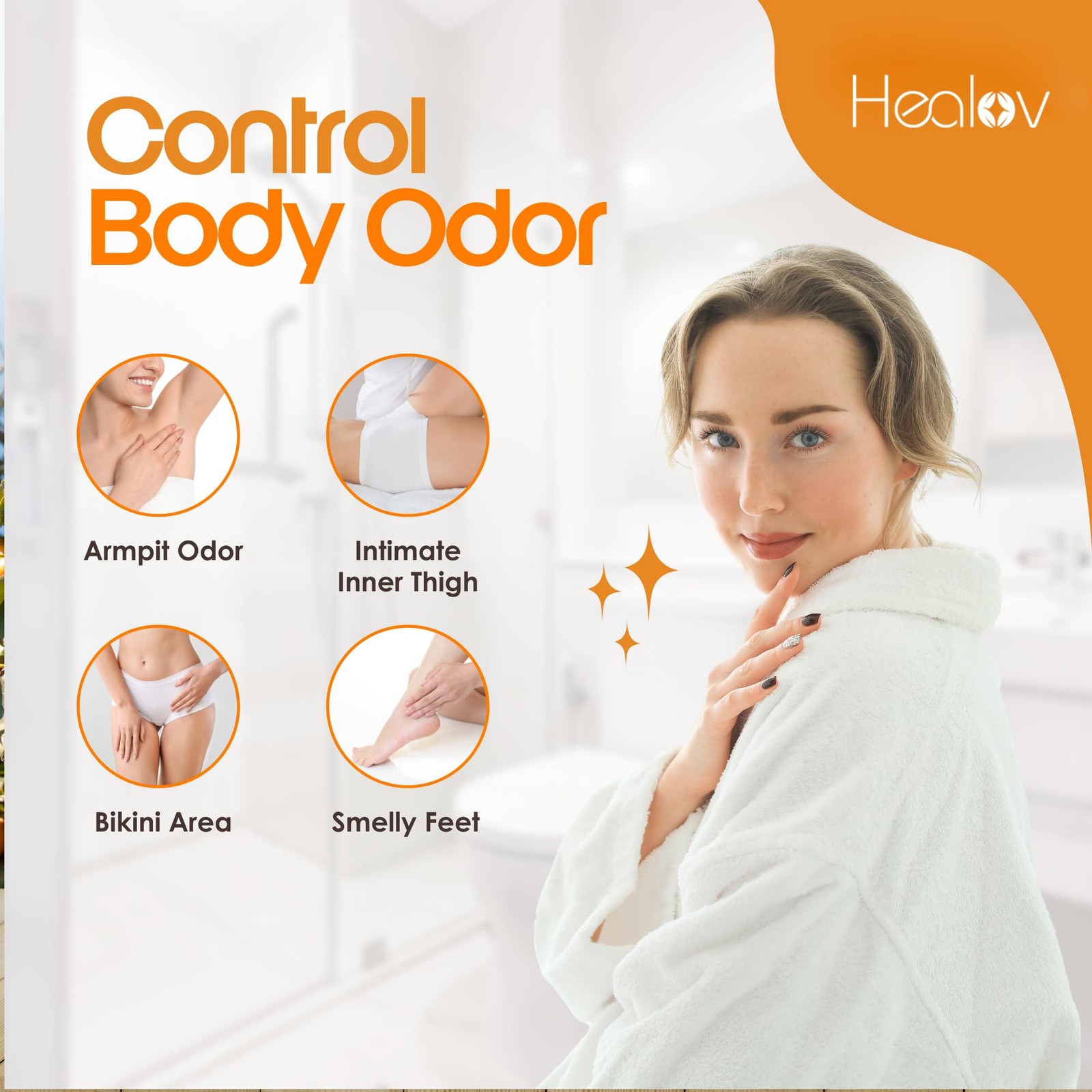 Healov Persimmon Body Wash for Odor Control – 16.9 Ounce (Pack of 1)