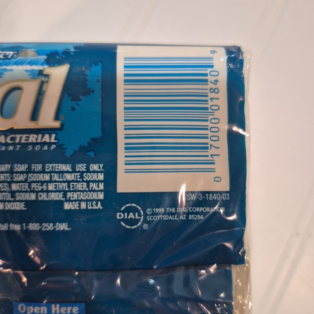 Vintage Dial SPRING WATER Antibacterial Deodorant Bar Soap, 4.5 3ct pack Sealed
