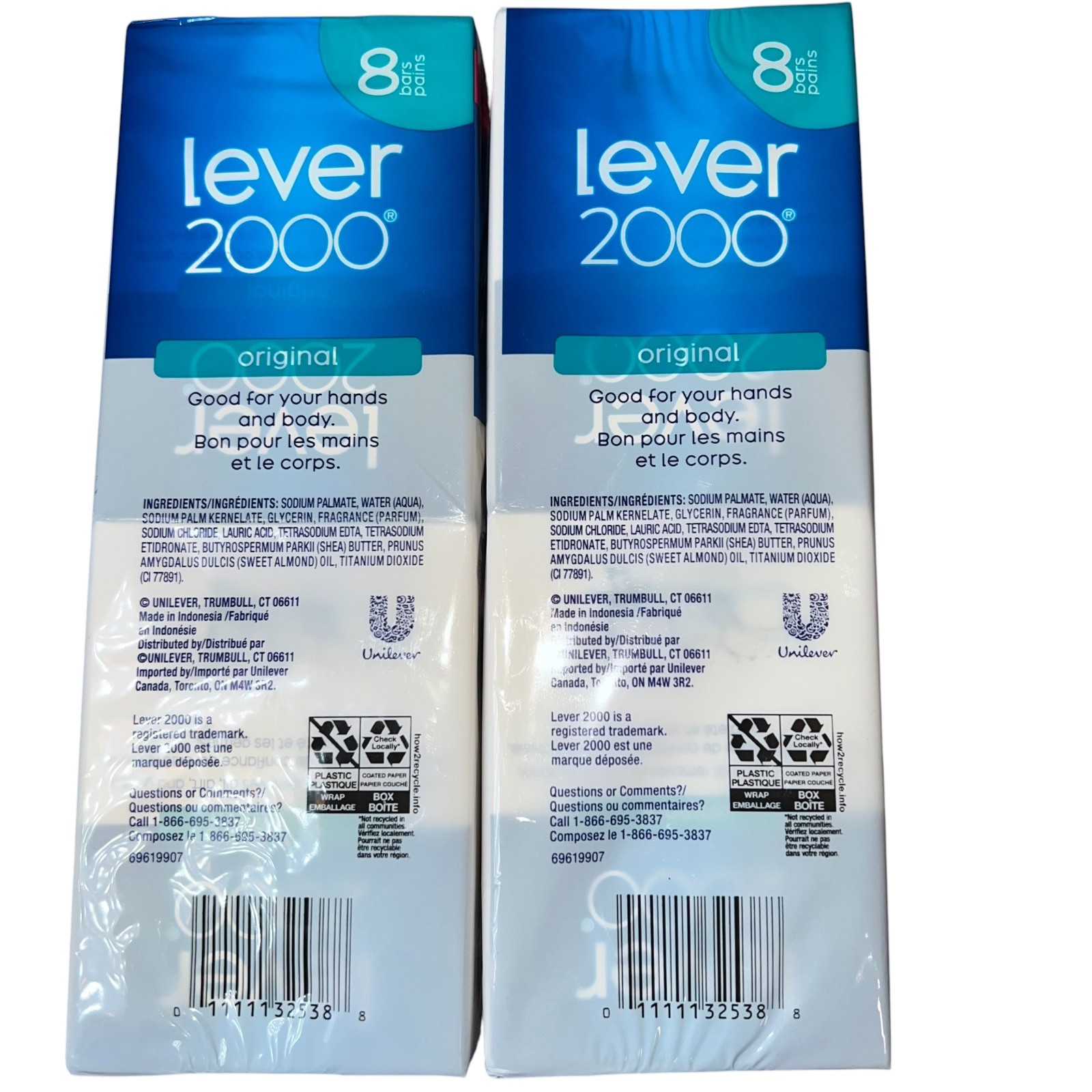 2x Lever 2000 Original Bar Soap 8-Packs (3.75 oz Bars) – 16 Bars Total