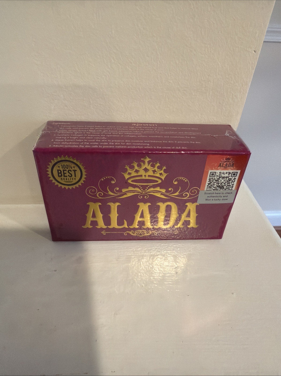 ALADA Whitening Soap Naturally Brightening Natural Extract Face Body 160G X5