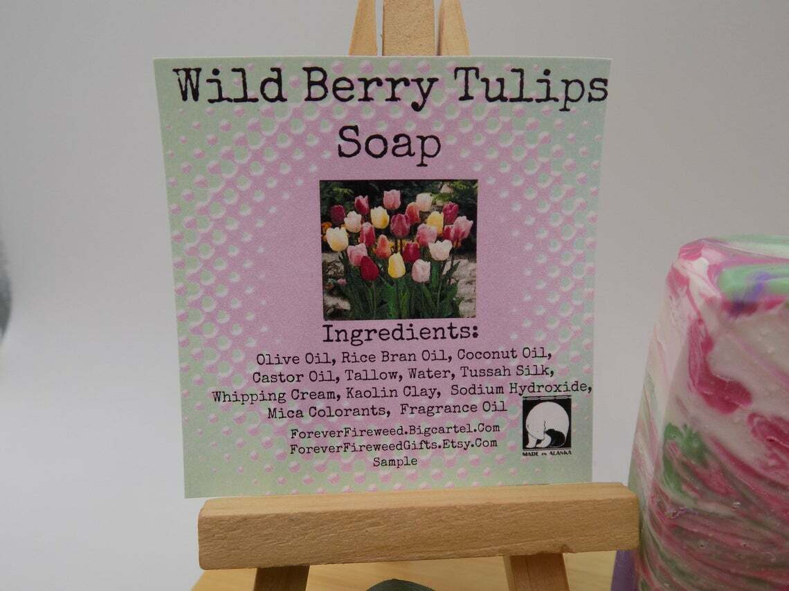 Wild Berry Tulips Soap | Floral Fruity Handmade Soap