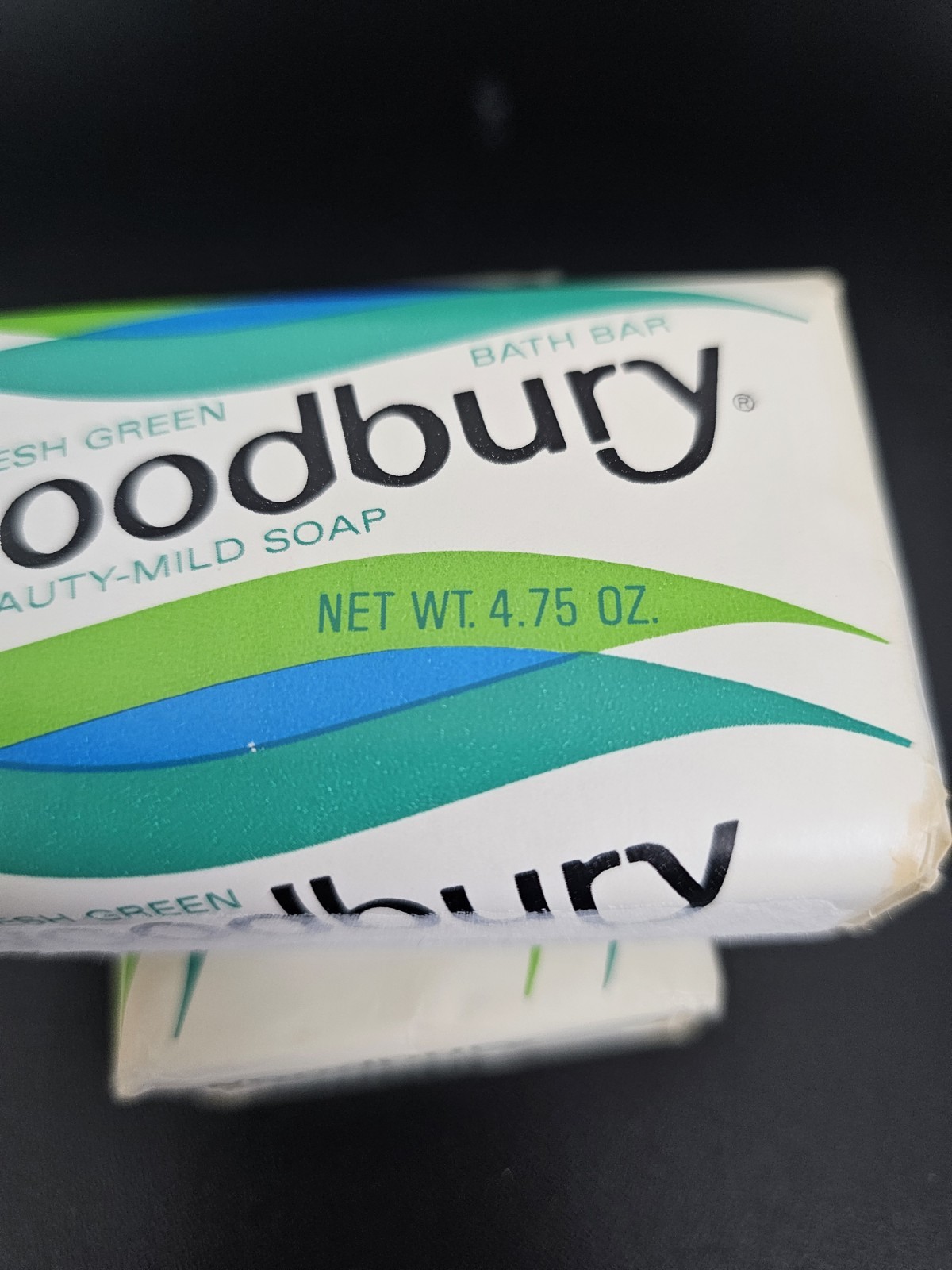 Vintage Woodbury Fresh Green Beauty-Mild Soap Bath Bar 4.75 oz Lot of 2 New