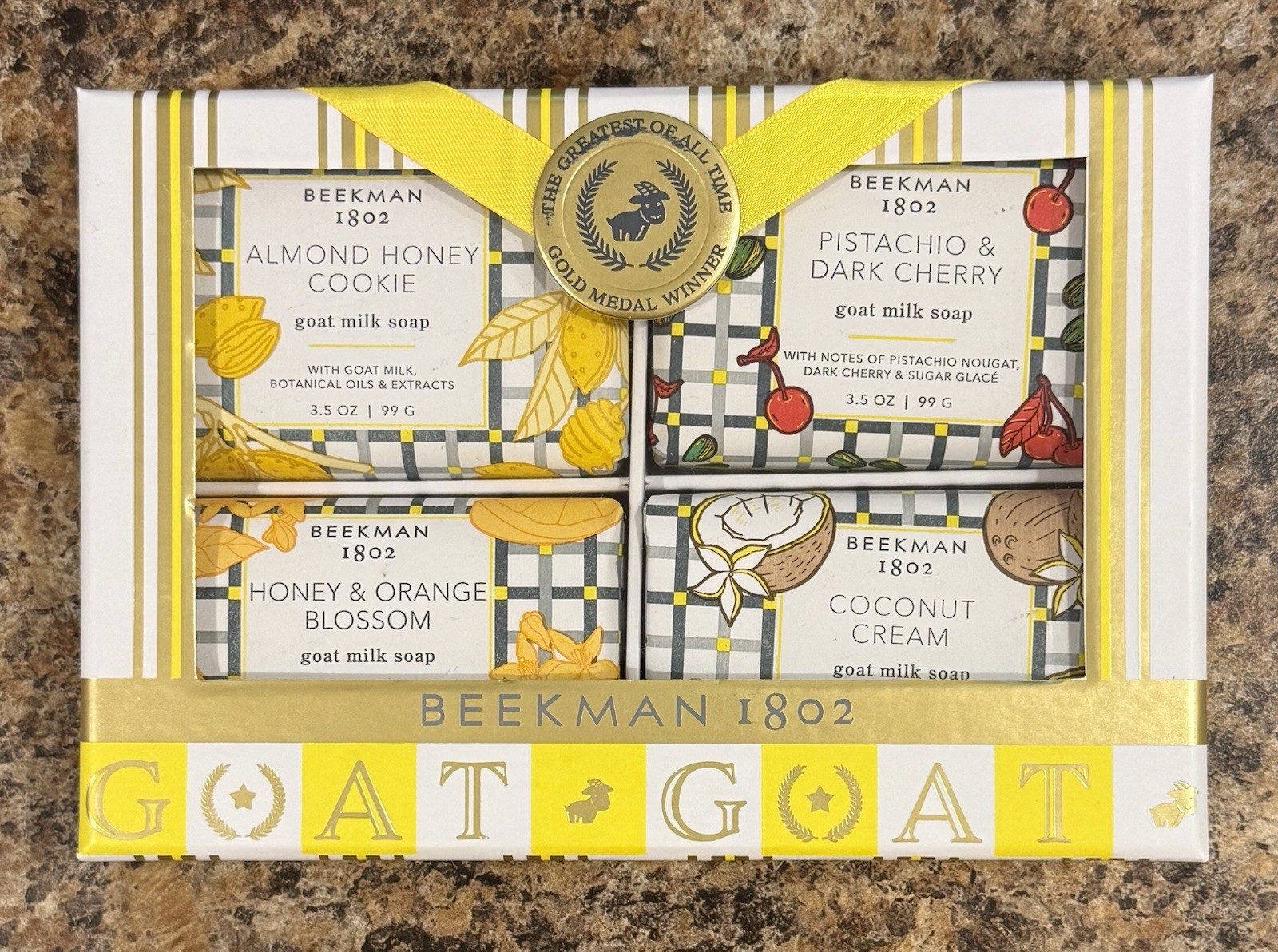 Beekman 1802 – 4 Scent Goat Milk Soap Bar Set 4 x 3.5 oz Gift Box