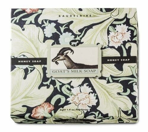 Baudelaire Goats Milk Honey 1.4oz – Gift Box 8-Bar Box Natural Moisturizing…