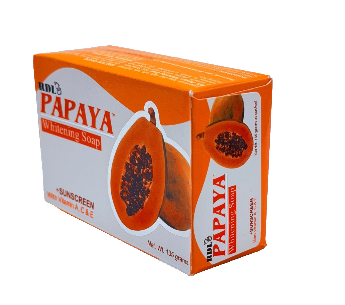 RDL Papaya Whitening Soap 135g +Sunscreen With Vitamin A,C & E
