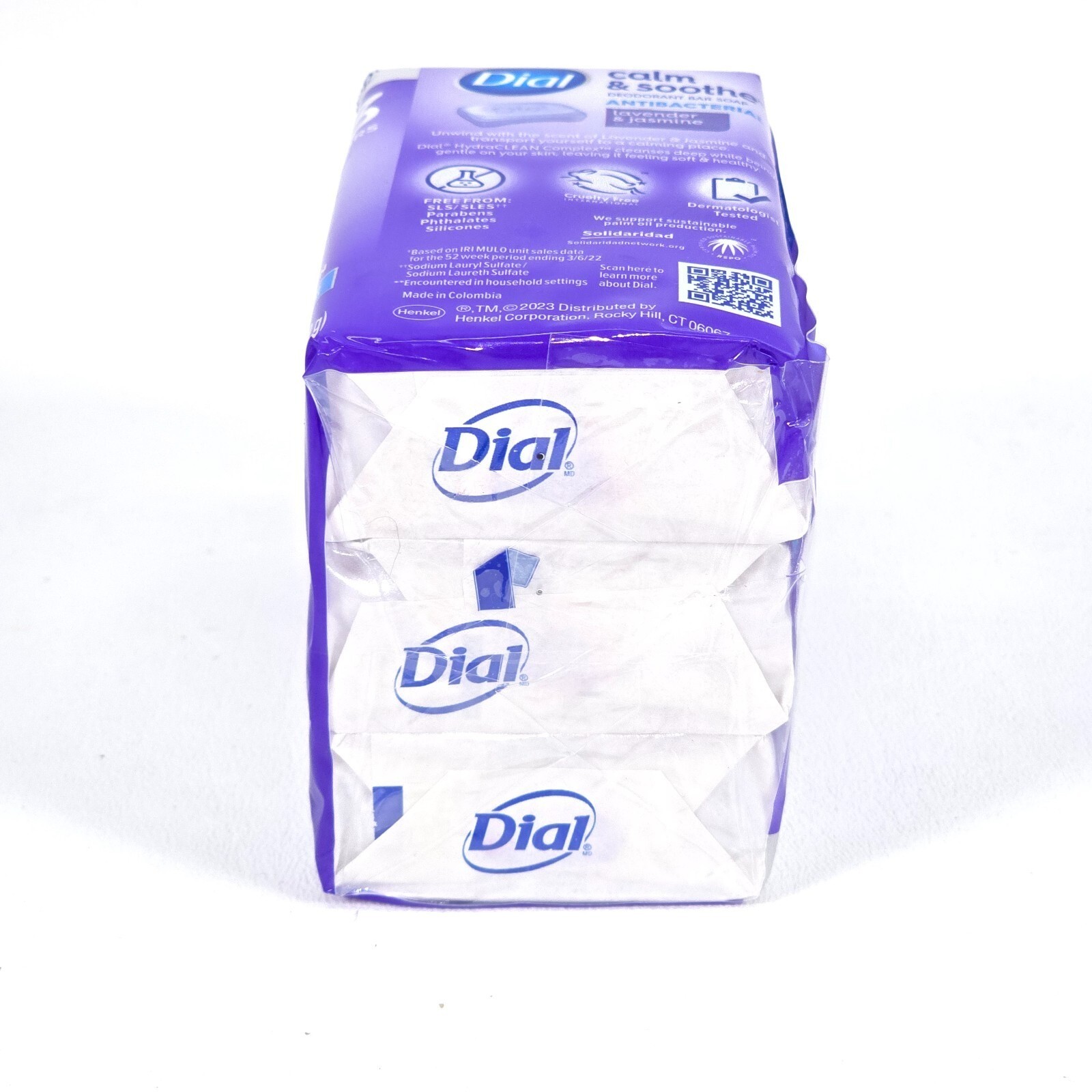 2 Pack Dial Calm & Soothe Antibacterial Bar Soap Lavender & Jasmine Scent 6 Bars