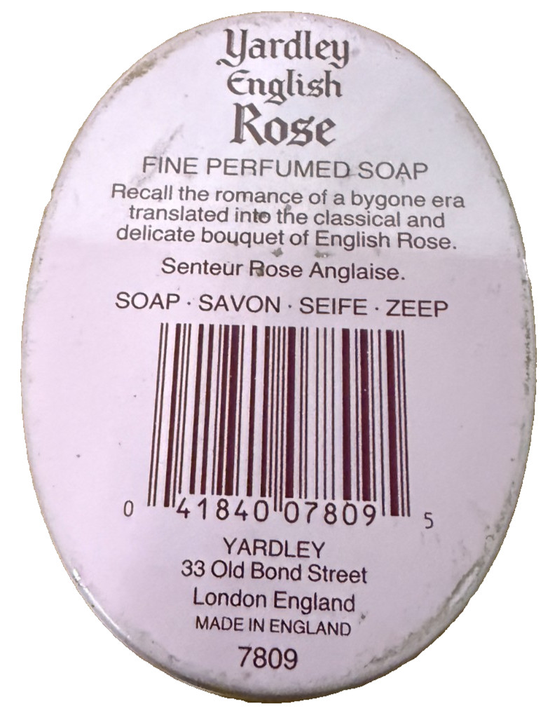 Yardley London English Rose Perfumed Soap In Metal Tin Brand New Sealed Vintage