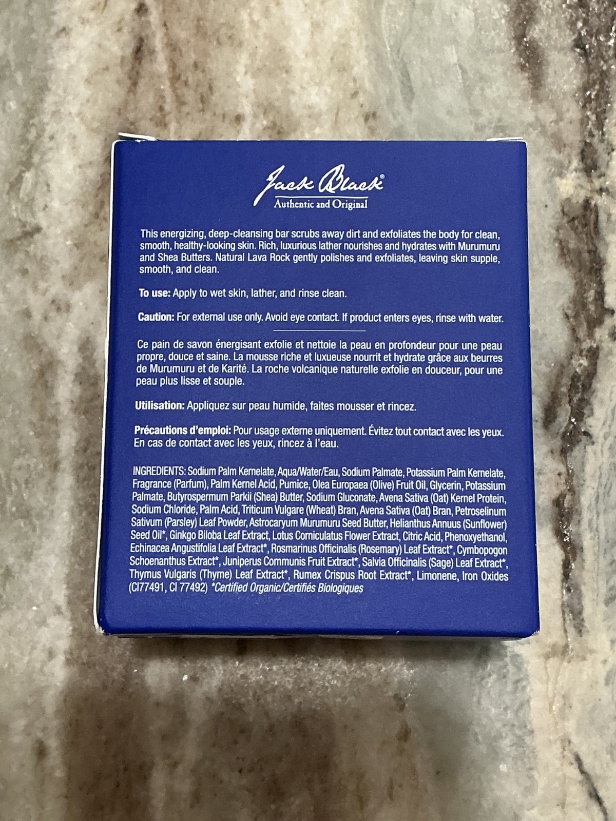 Jack Black – Mens Turbo Body Bar Scrubbing Soap, 6 oz – w/ shea butter/lava rock
