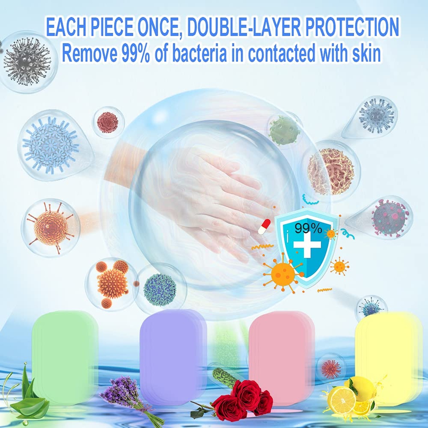 Portable Paper Soap Foaming Hand Soap Sheets for Traveling Mini Disposable Ha…