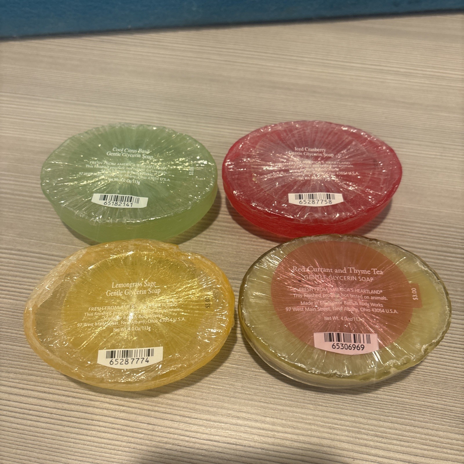 Bath & Body Works -lot Of 4 Different Gentle Glycerin Soap – 4 oz Bar NIP