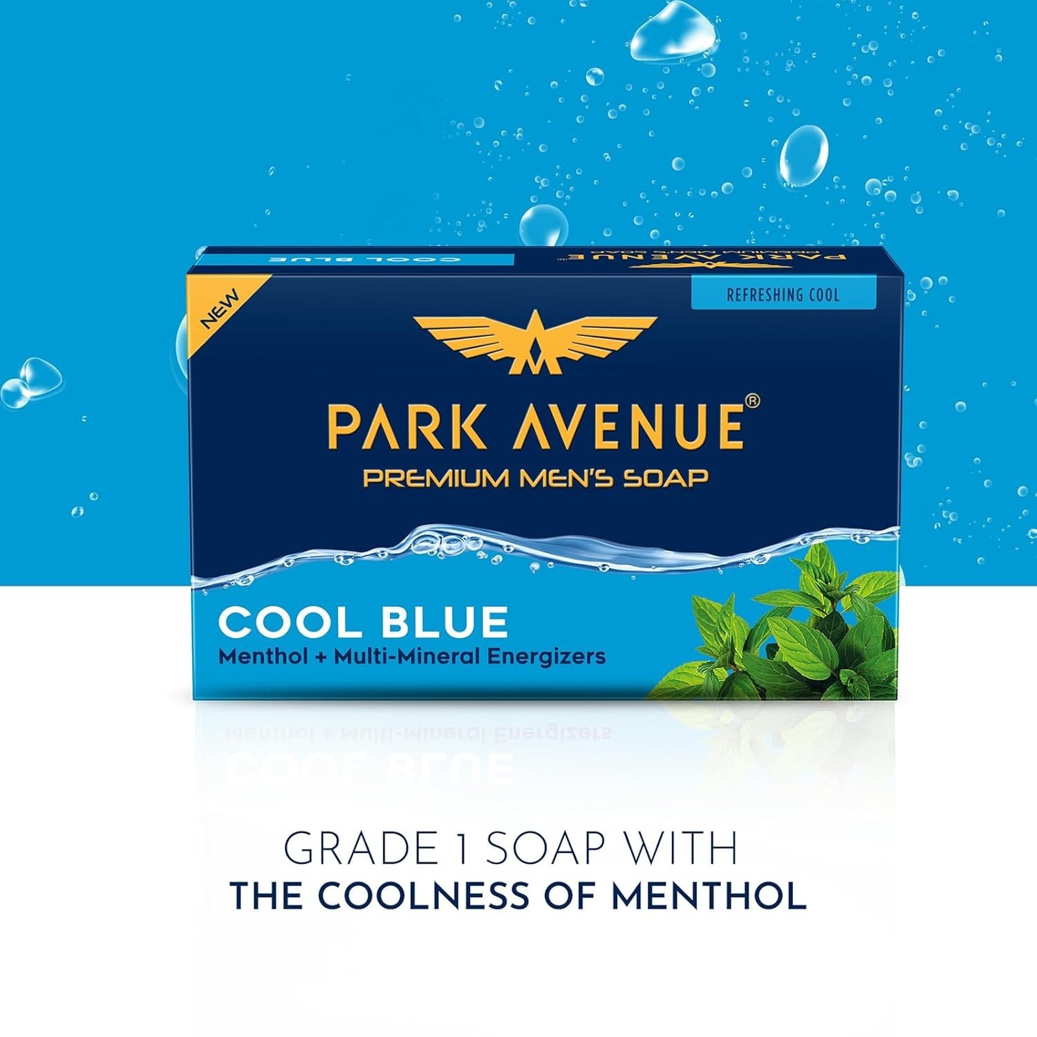 Park Avenue Men’s Cool Blue Soap 125g Pack of 4 Premium Grade 1 Bath Soap