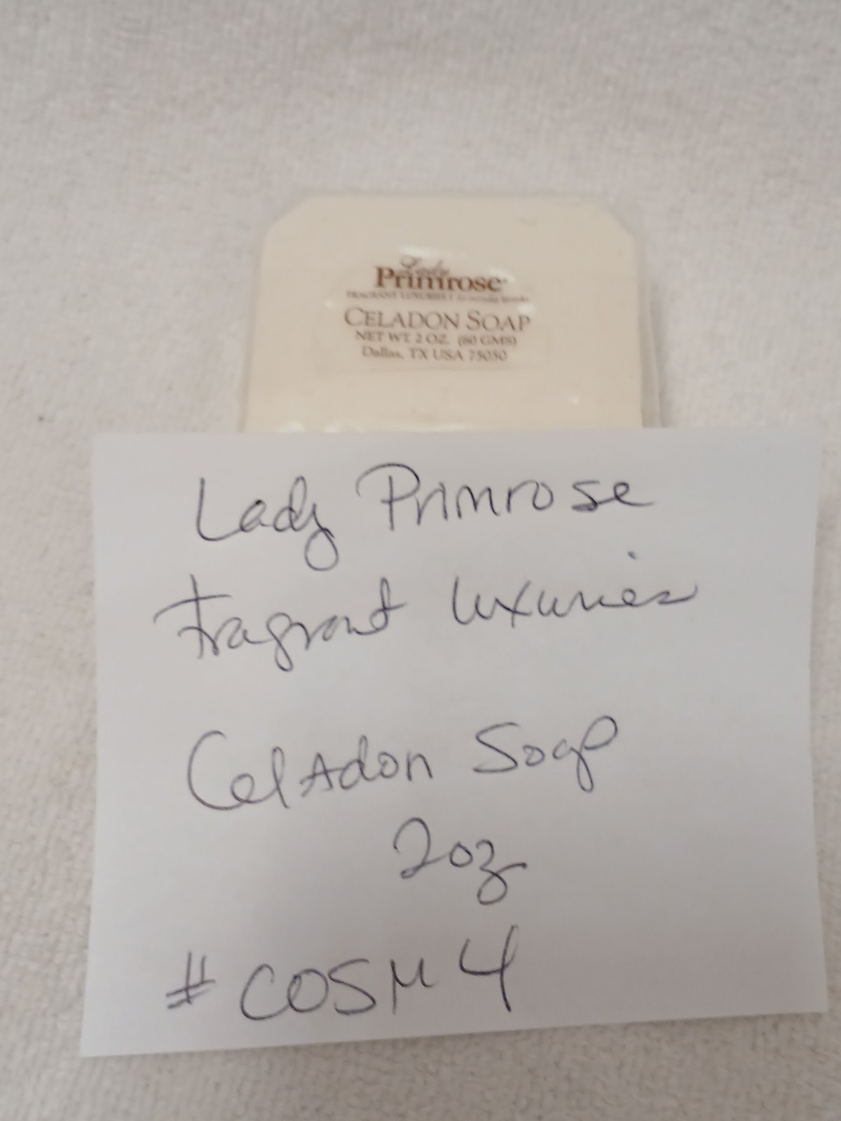Celedon Bar Soap LADY PRIMROSE Square Fragrant Luxuries Travel Size 2 Oz. Sealed
