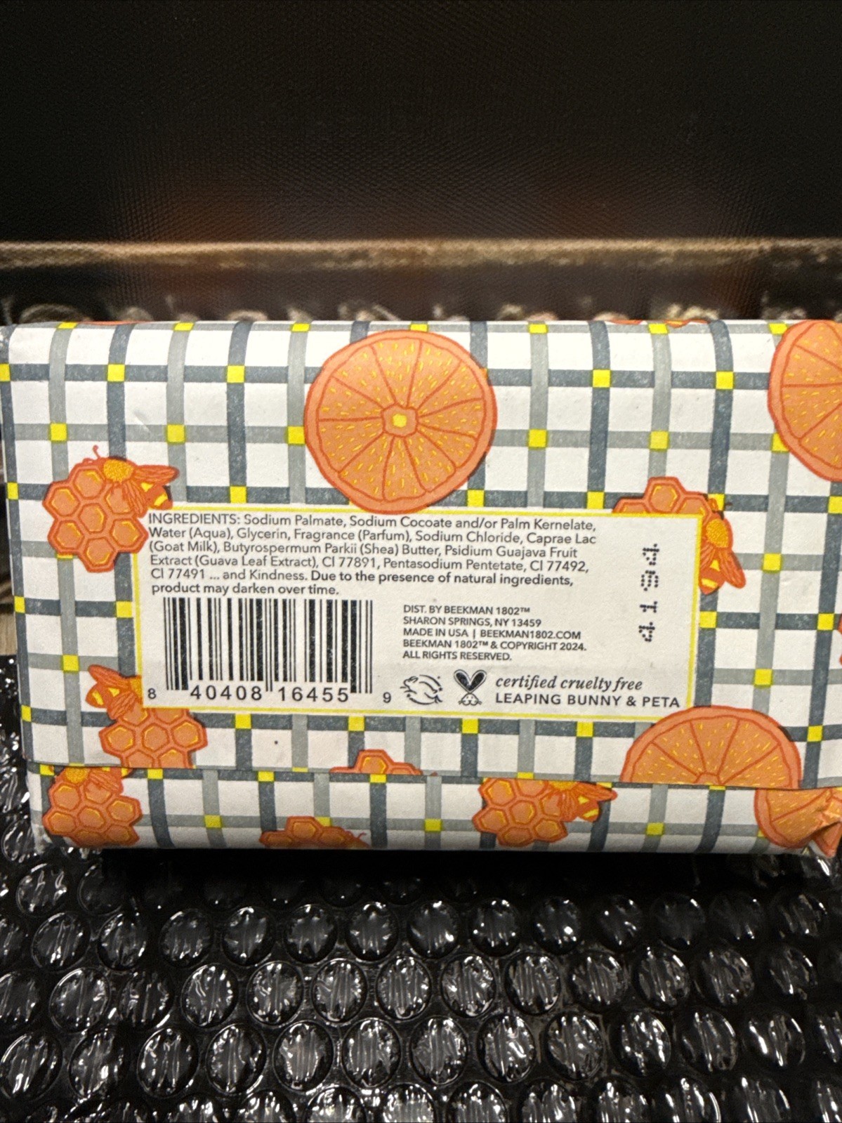 Beekman 1802 Goat Milk Bar Soap – HONEYED GRAPEFRUIT – full size 9.0 oz