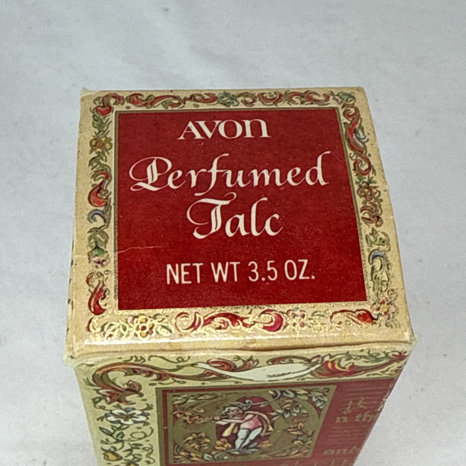 Vintage Avon Moonwind Perfumed Talc 3.5 oz Blue Ribbed Container w Original Box