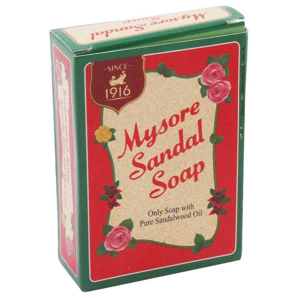 1 X 75 gm Mysore Sandal Bath Soap Bar, ORIGINAL of Karnataka Soaps Ltd.