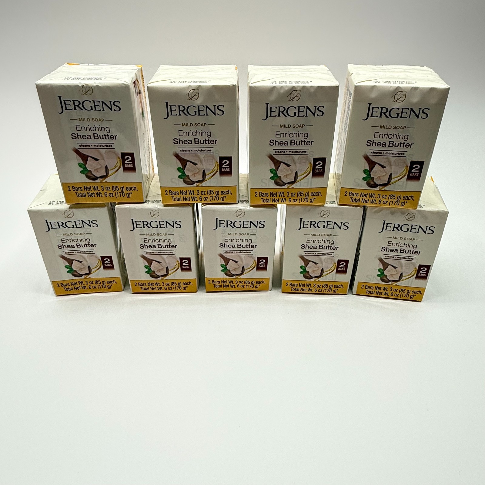 Jergens Bar Soap Shea Butter 9 Box Of 2 Pack 3oz each (18 total bars) 9/2025