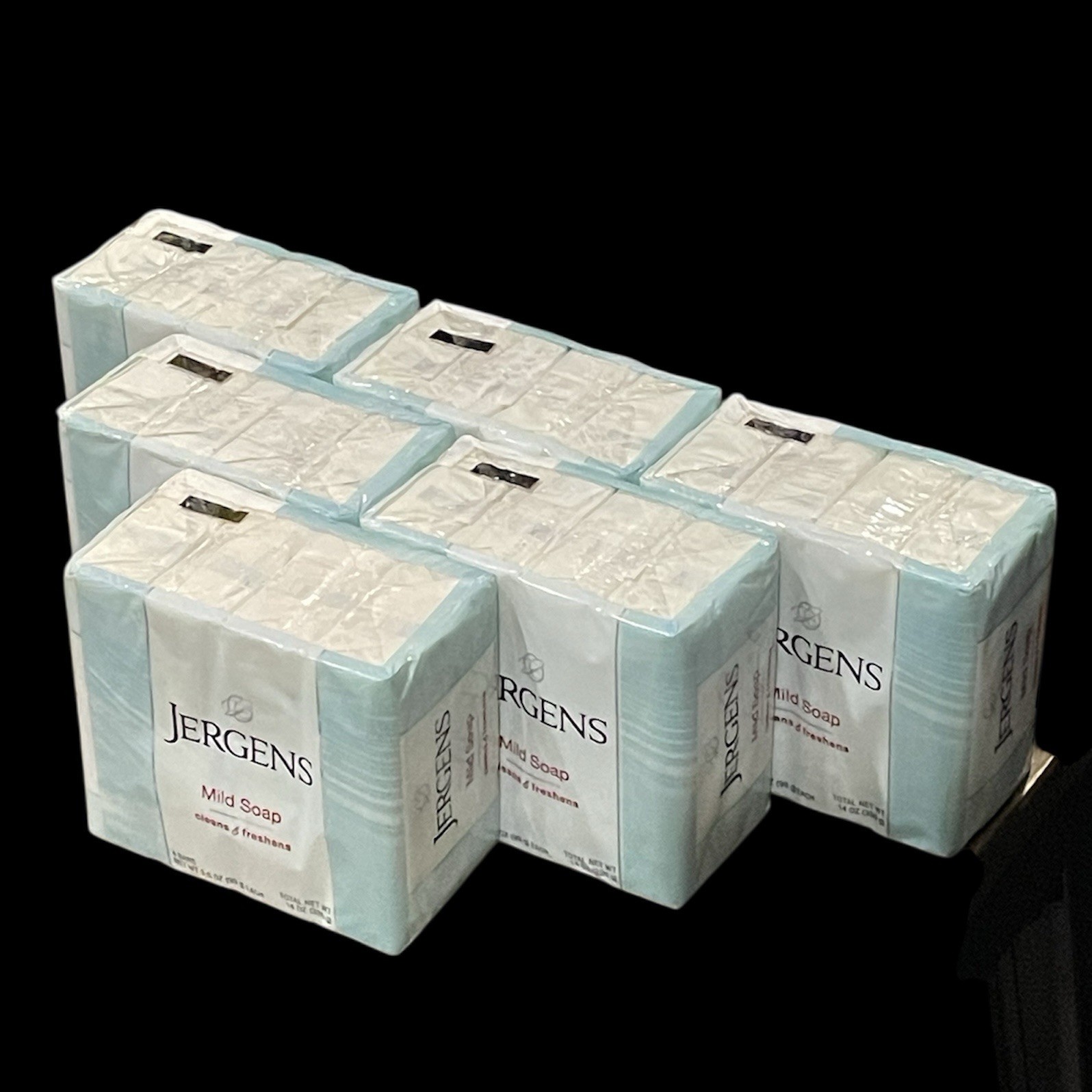 6 Packs Jergens Mild Soap 3.5oz Bath Bar Soap (24 Bars in Total) 14oz New