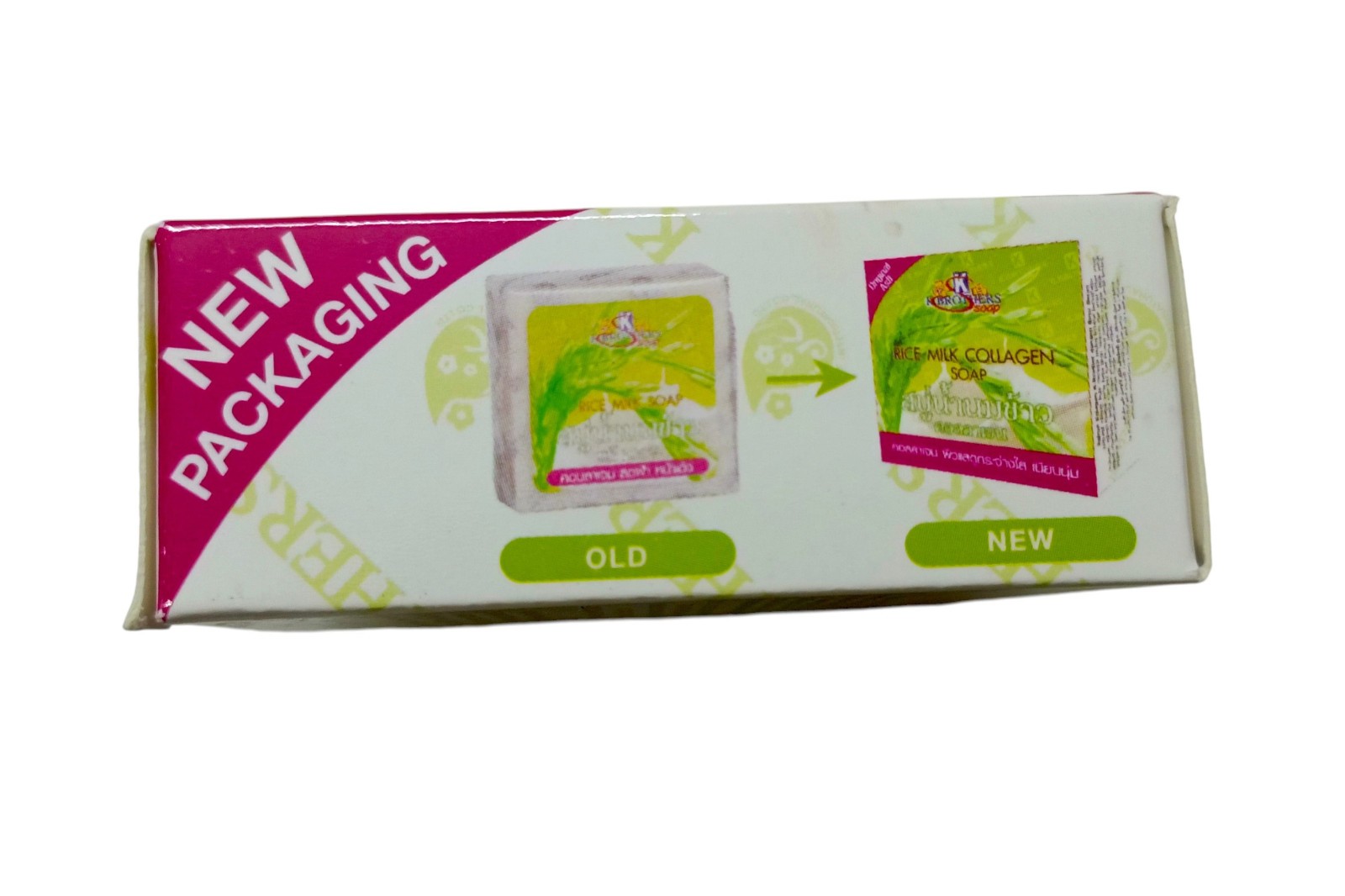 12 x 60g K-Brothers Rice Milk Collagen Soap – Whitening & Nourishing Skin