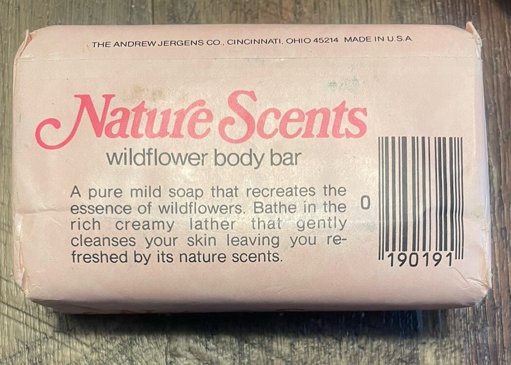 Set Of 2 Vintage Nature Scents Wildflower 4.75 Oz Soap Bars *New Old Stock /NOS*